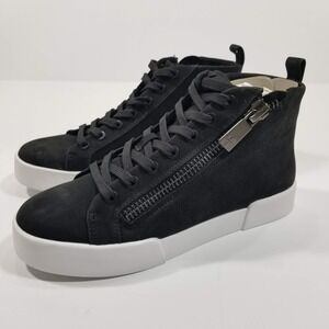 Kenneth Cole Shoes Womens Size 5.5 Black Tyler Mid Zip High Top Sneakers NEW